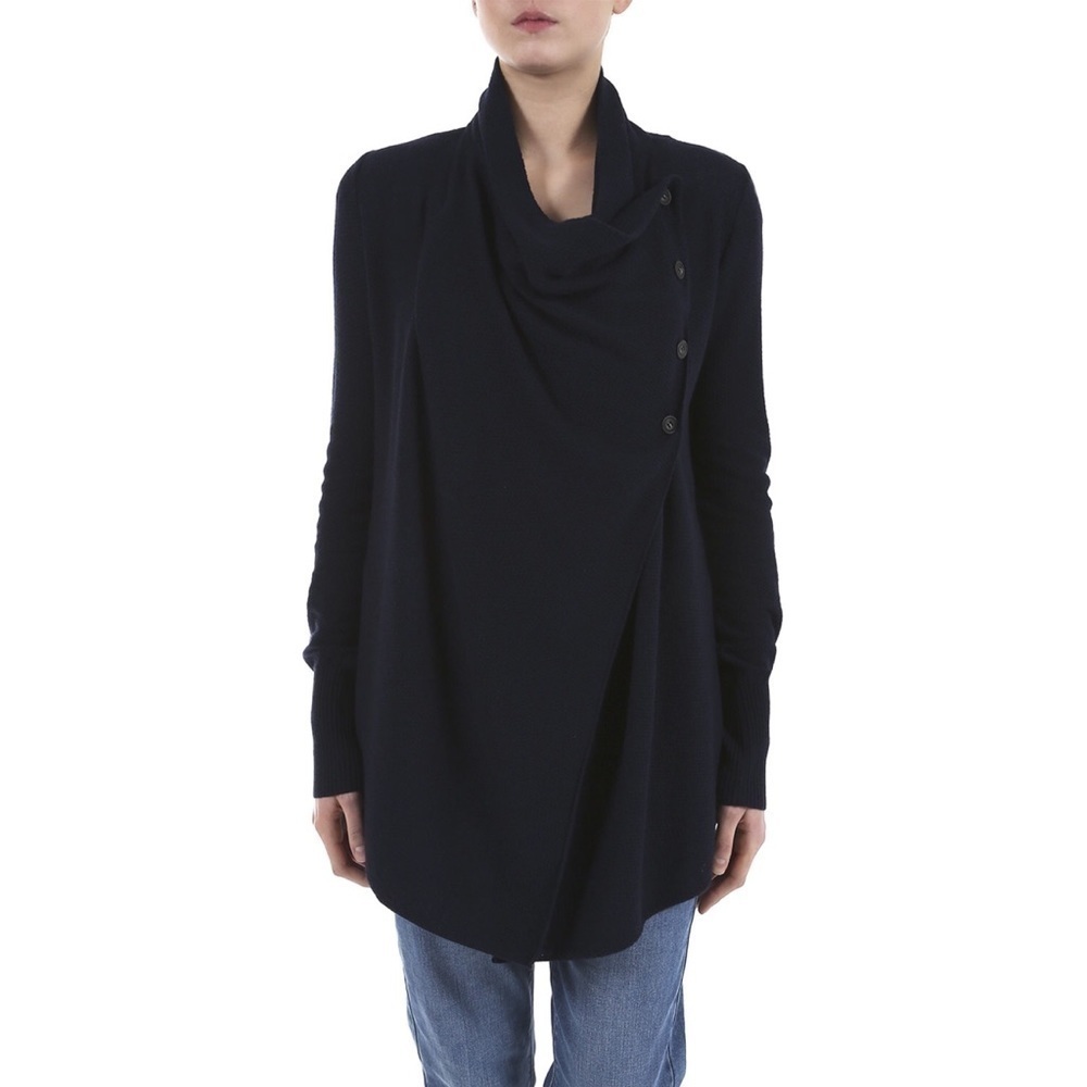 JIGSAW Rice Stitch Button Drape Cardigan